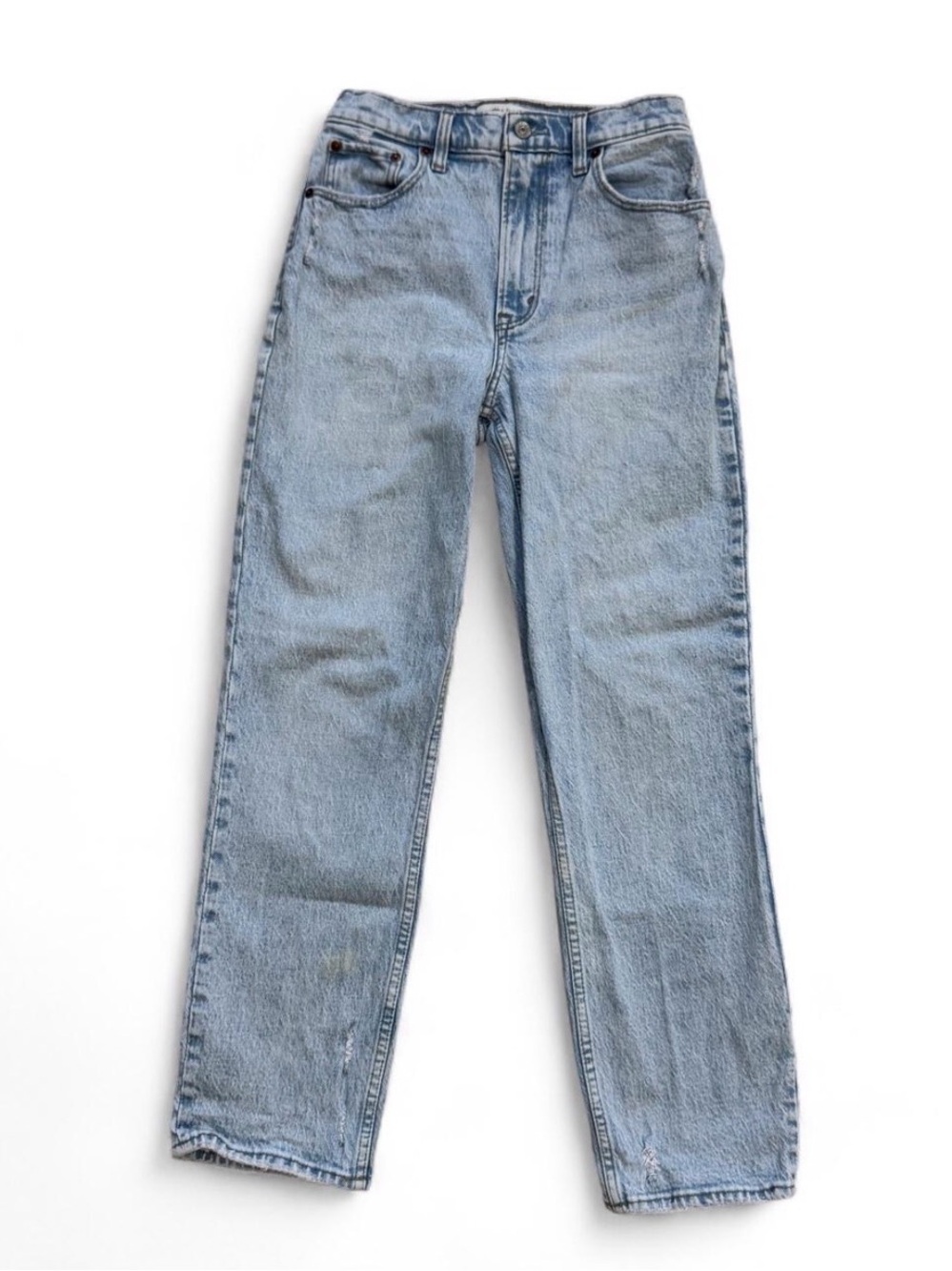 Abercrombie & Fitch Curve Love 90s Straight Ultra High Rise Jeans light wash